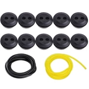 Rubber Fuel Tank Grommet with 2 Holes and Fuel Lines for Brush Cutter 10-Pack