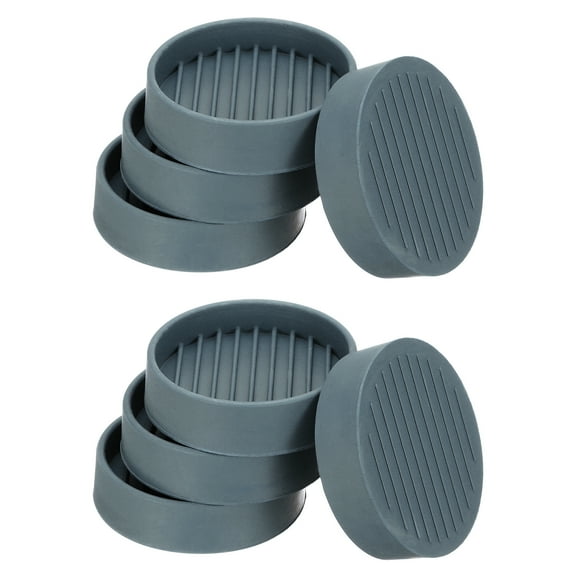 Rubber Furniture Pad Non-Slip Furniture Coasters Round Anti Skid Caster Cups Furniture Feet Cup Floor Protectors Gray 2.3"