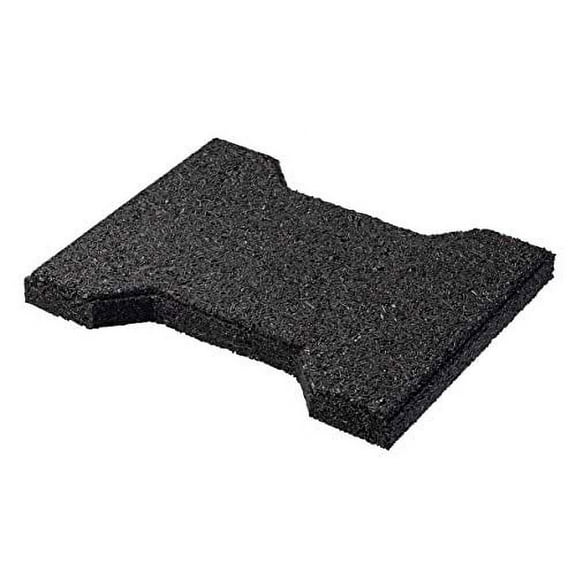 Rubber Garden Pavers ¾” Thick Interlocking Safety Tiles for Decks, Patios, Walkways and Gardens (Black, 40 Tiles - 12 Sq Ft)