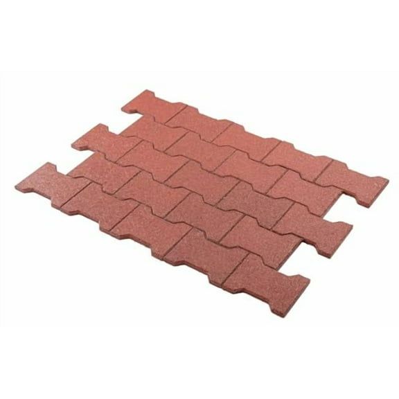 Rubber Garden Pavers ¾” Thick Interlocking Safety Tiles for Decks, Patios, Walkways and Gardens (Terra Cotta, 20 Tiles - 6 Sq Ft)