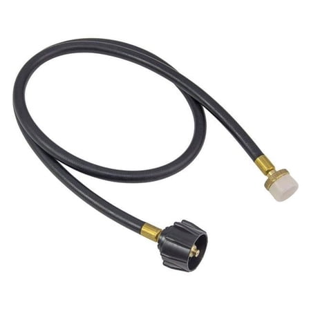Rubber Gas Line Hose & Adapter, Black - 11.7 x 4.5 x 3 in.