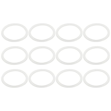 Ucxell 86mm Rubber Gasket, 12 Pack Silicone Seals for Glass Jars, Wide Mouth Leak Proof Fits Canning Lids (White)