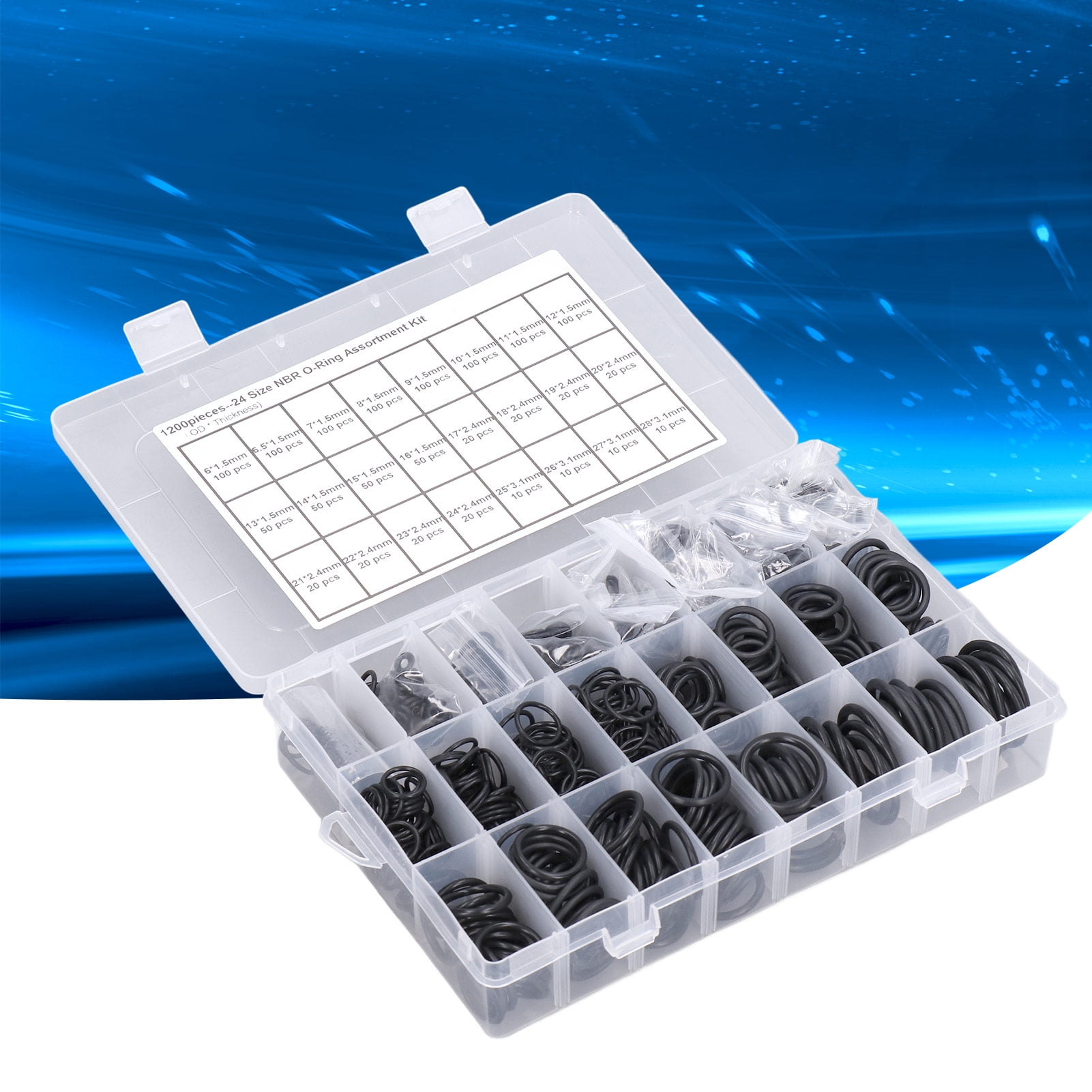 Rubber Gasket Assortment Kit, High Temperature O Shaped Sealing For Pipeline And Mechanical