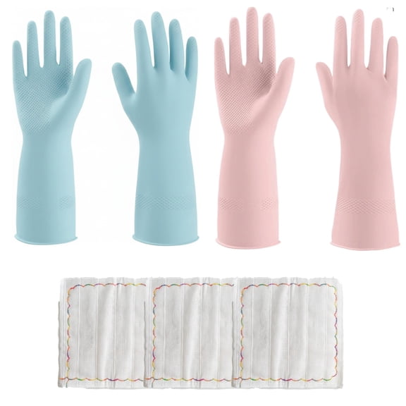 Rubber Gloves for Household, Dishwashing Gloves for Kitchen, Reusable
