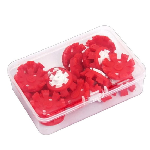 Rubber Golf Shoes Cleats 16Pcs for Twist 3.0 Spike System Featuring 8 Points for Reliable Traction and Comfort (Red-White)