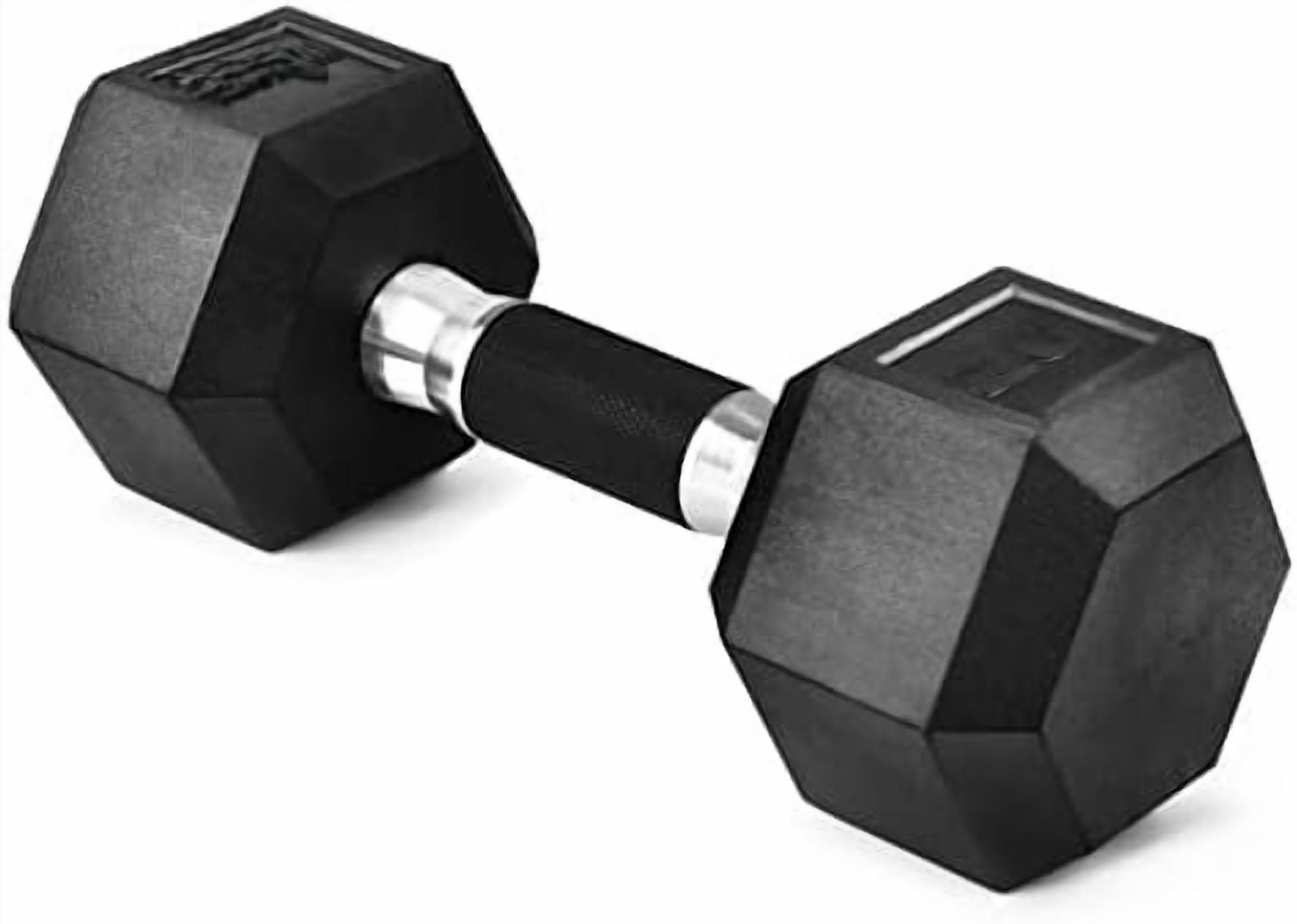 Rubber Grip Encased Hex Dumbbell – Hand Weights With Anti-Slip 5-50 LBS Single