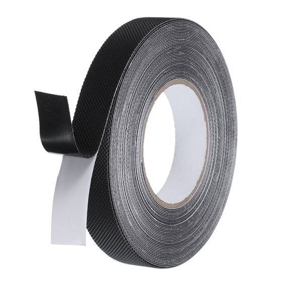 Rubber GripTape,1" x 49.2 FtPEVANon-SlipTapeDiamondTexturedAdhesiveGripTapeforOutdoor/IndoorSteps(Black)