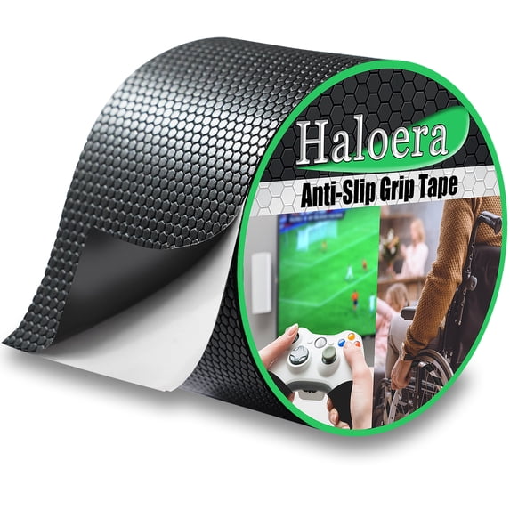 Rubber Grip Tape for Handle Anti-Slip - Heavy Duty Non-Abrasive Waterproof Tape for Indoor & Outdoor, Contact Surfaces Safer, Comfort, Noise Reduction, Customizable - (Black, 2In x 10Ft)