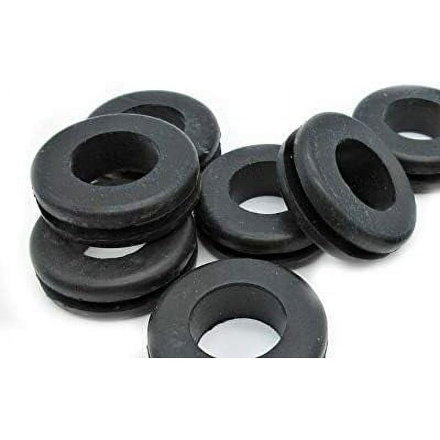 Rubber Grommets For 1" Panel Hole 11/16” ID X 1 5/16" OD, Fits 1/8
