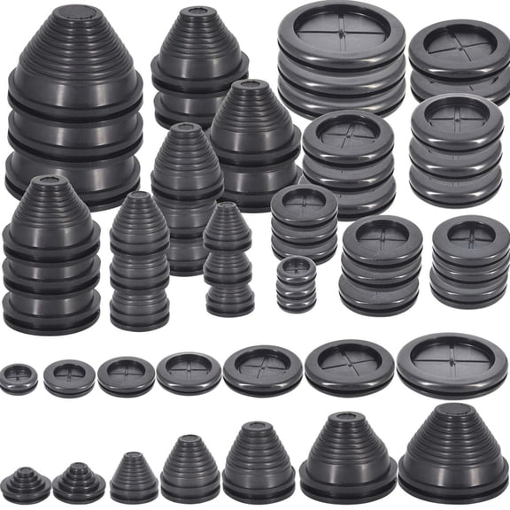 CCF 14pcs Closed Rubber Grommets Wire Protection, Firewall Plug Grommetfor Drill Hole Wire Electrical Appliance Plumbin