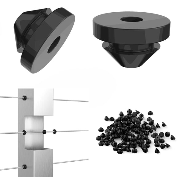 Rubber Grommets for Cable Railing Protection Sleeves for Metal Posts and Coastal Use 100 Pack