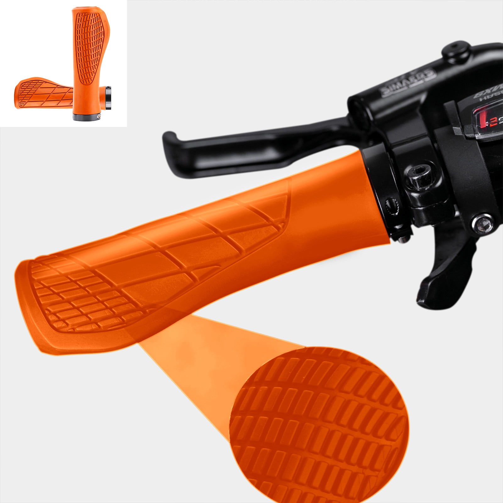 Rubber Handle Set Bike Grip Lockable Non Absorbing Folding Bike Riding