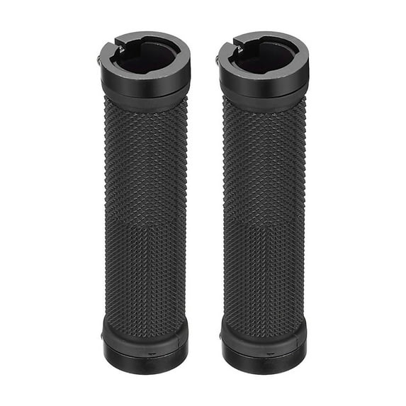 Rubber Handlebar Cover, Bicycle Handle Grips, Ergonomic Non-Slip Soft Rubber Handlebar Covers for Mountain Road Commuter Bikes, Tricycles, Scooters, 22.2mm Diameter, Pack of 2