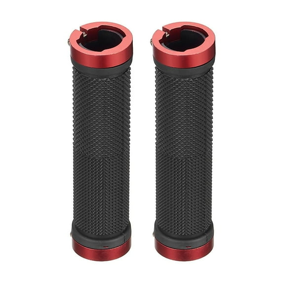 Rubber Handlebar Cover, Bicycle Handle Grips, Ergonomic Non-Slip Soft Rubber Handlebar Covers for Mountain Road Commuter Bikes, Tricycles, Scooters, 22.2mm Diameter, Pack of 2
