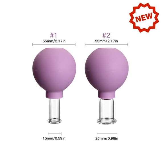 Rubber Head Glass Vacuum Cupping Chinese Therapy Set Hijab Jars AntiCellulite Suction Cups Massage Body Health Massager For Face