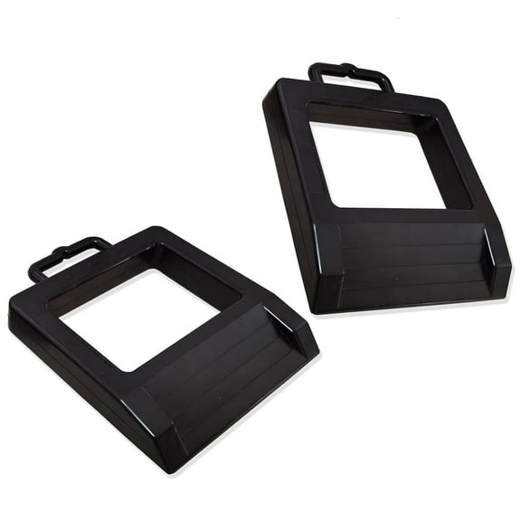 Rubber Heavy Duty Pallet Jack Wheel Chock 2 Pack, Premium Stopper for Truck 14.2" Length x 11.2" Width 2" Height (Black, Packs)