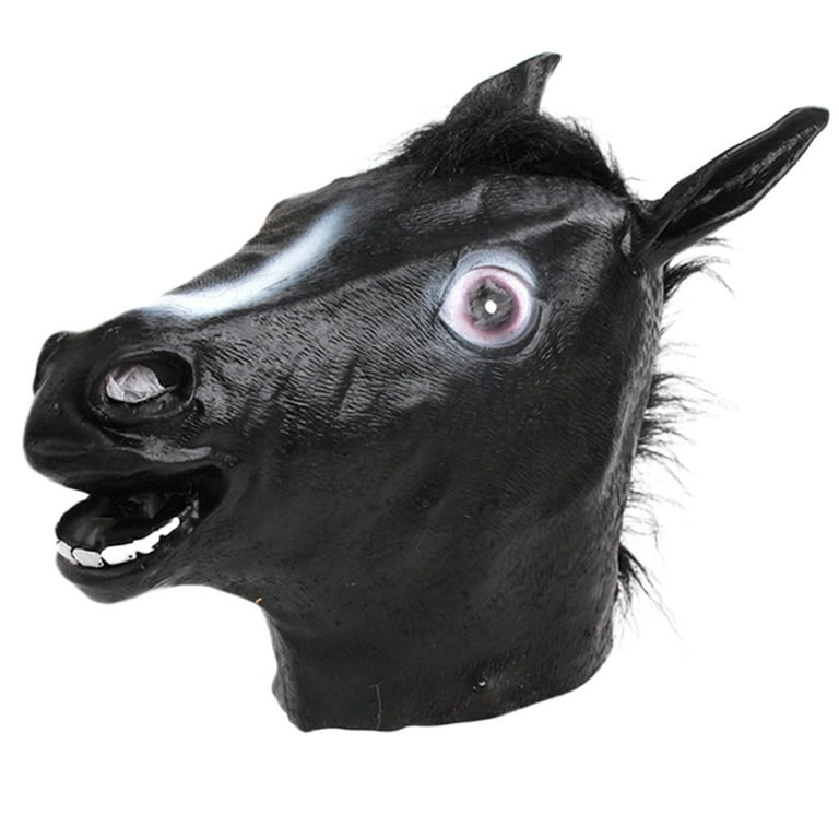 Horse Mask MAXQUU 1 Piece Horse Head Mask, Animal Hood, Funny Hood, Horse Head Mask, Latex Hood, Role Play, Party Costume Props, Halloween Costume Mask, Photo Donkey Mask