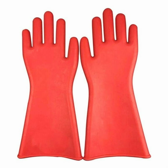 Rubber Insulated Gloves for Electricians, 12kV, Size 40/18cm, Compatible with Electrical Work