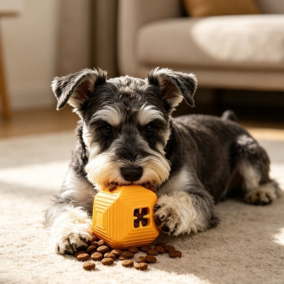 Rubber Interactive Treat Dispensing Chew Toy for Dogs & Cats Natural Material Promotes Dental Health & Mental Stimulation for All Sizes