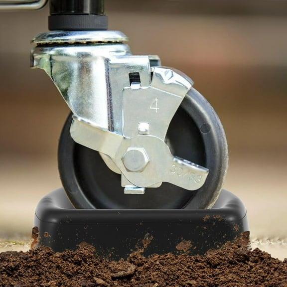 Rubber Jack Wheel Chock Dock Block Heavy Duty Stabilizer with Drain Holes Reusable Secure Fit Easy Installation for Caravans Trailers​