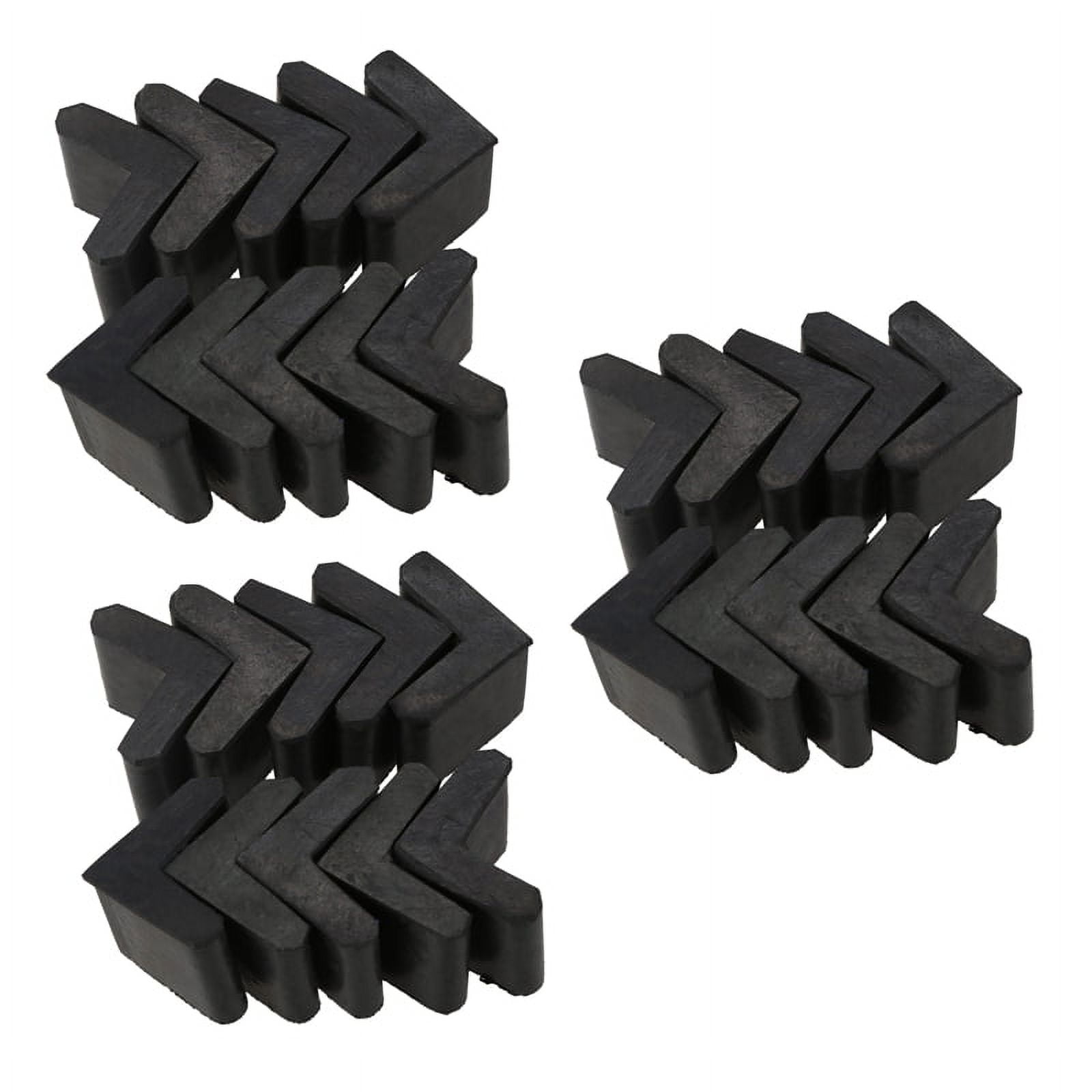Rubber L Shaped Angle Iron Covers 30 Pcs Black
