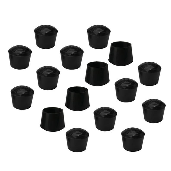 Rubber Leg Cap End Tip Cover Chair Feet Protector 25mm 1" Inner Dia 14pcs