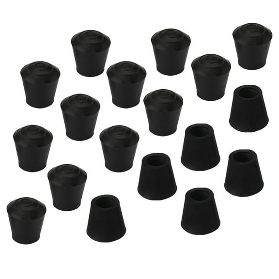 Rubber Leg Cap End Tip Furniture Feet Protector 10mm 3/8" Inner Dia 18pcs