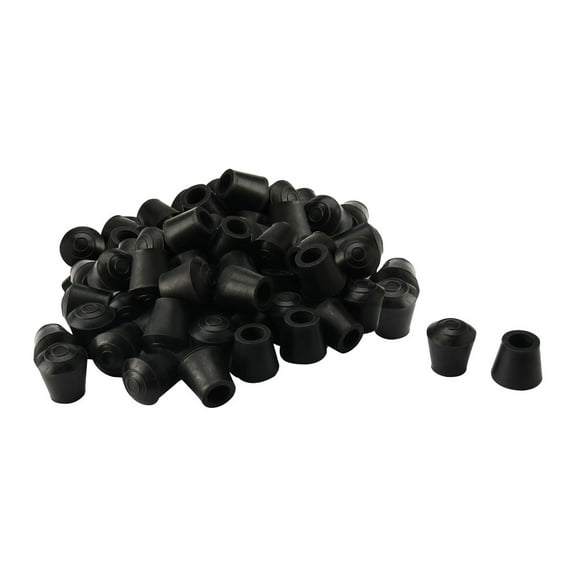 Rubber Leg Cap End Tip Furniture Feet Protector 12mm 1/2" Inner Dia 40pcs