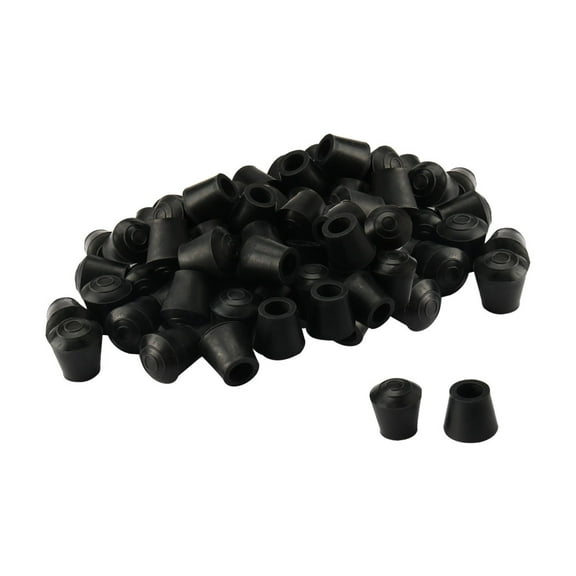 Rubber Leg Cap End Tip Furniture Feet Protector 12mm 1/2" Inner Dia 50pcs