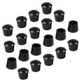 thumbnail image 1 of Uxcell Black Durable Rubber Leg Cap End Tip Furniture Feet Protector 0.87'' Inner Dia 20 Pcs, 1 of 7