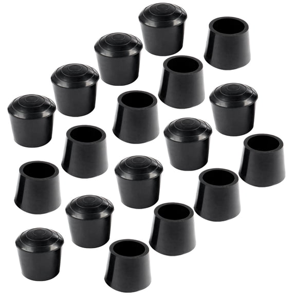 Rubber Leg Cap End Tip Furniture Feet Protector 30mm 1 1/8" Inner Dia 18pcs