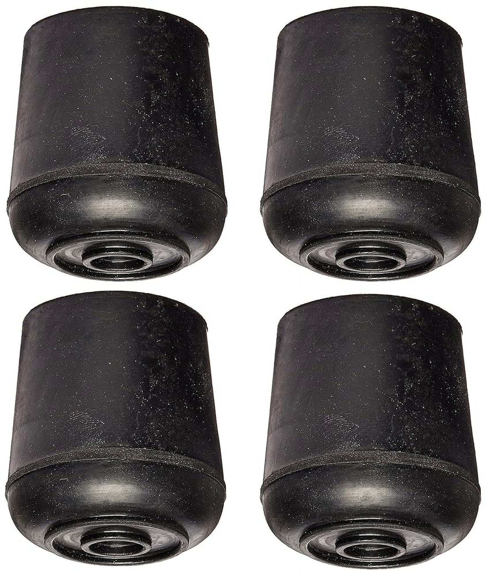 Rubber Leg Tip, 11/4", Black 4 Pack