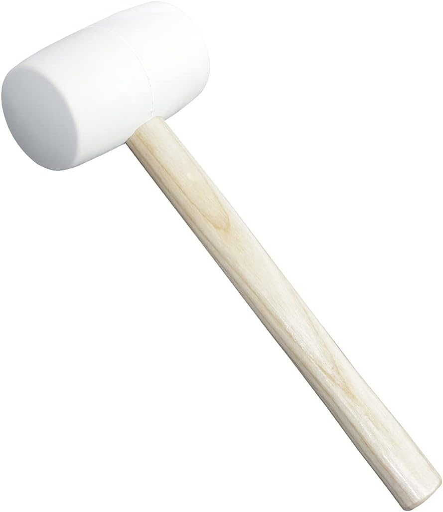 Rubber Mallet 16 oz, Durable Ecofriendly Rubber Hammer Head, Hammer