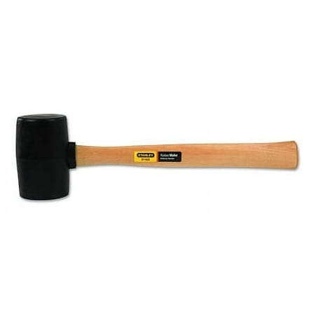 Rubber Mallet, 18 oz, 13-1/2 in, Hardwood Handle | Bundle of 2 Each