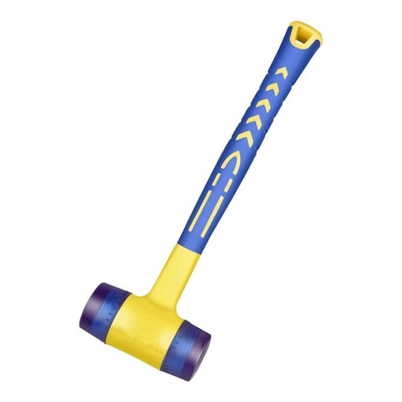 Rubber Mallet With Replaceable Head Integrated Steel Core Textured Anti-Slip Handle Shock-Absorbing Design For Carpentry Tiling Framing Home Improvement(25mm)