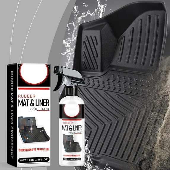 Rubber Mat and Liner Cleaner Protectant Rubber Floor Mat Cleaning Solution for Car Detailing Deep Cleans and Restores Mats Truck Bed Cargo LinersTrunk Mat Accessories