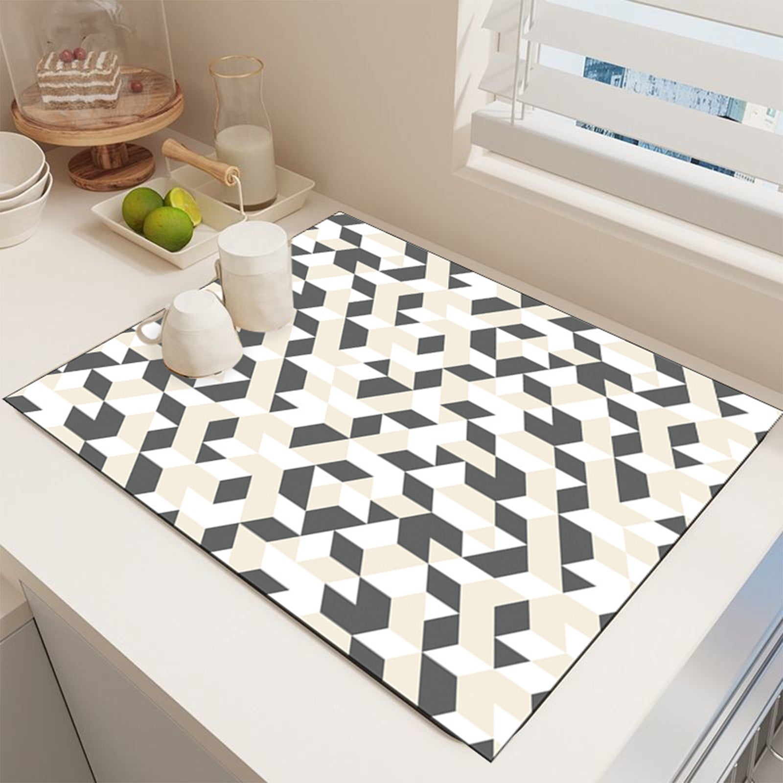 Rubber Mats for Kitchen Sink Kitchen Draining Mat Diatomite Absorbent Mat Countertops Sink Mat