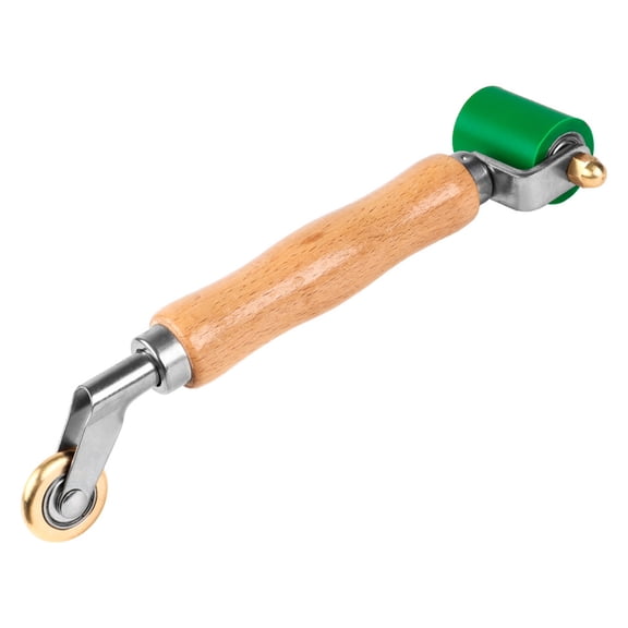 Rubber & Metal Roller with Comfortable Wood Handle Designs Efficient Sealing Rubber Roller with Added Metal Corner