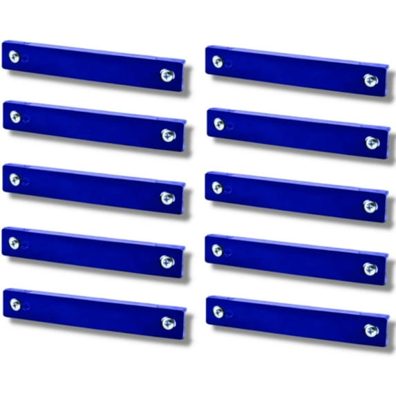 Rubber Molded Magnetic License Plate Holder Magnet Blue with Screws (10 Pack)