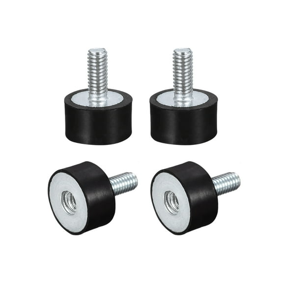 Rubber Mount 4 Pack M4 Male/Female Vibration Isolator Shock Absorber, D15mmxH8mm