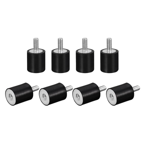 Rubber Mount 8 Pack M4 Male/Female Vibration Isolator Shock Absorber, D15mmxH20mm