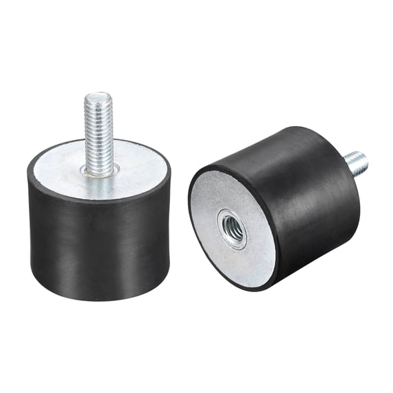 Rubber Mounts 2 Pack M10 Male/Female Vibration Isolator Shock Absorber D50mmxH40mm