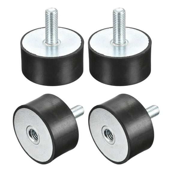 Rubber Mounts 4 Pack M10 Male/Female Vibration Isolator Shock Absorber D50mmxH25mm