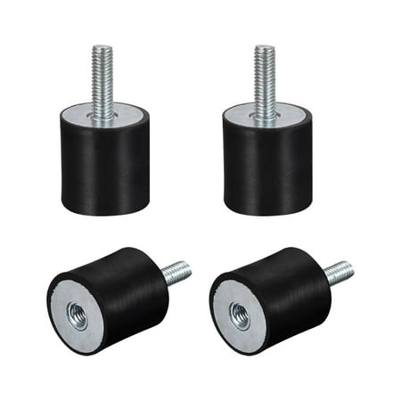 Rubber Mounts 4 Pack M5 Male/Female Vibration Isolator Shock Absorber D20mmxH20mm