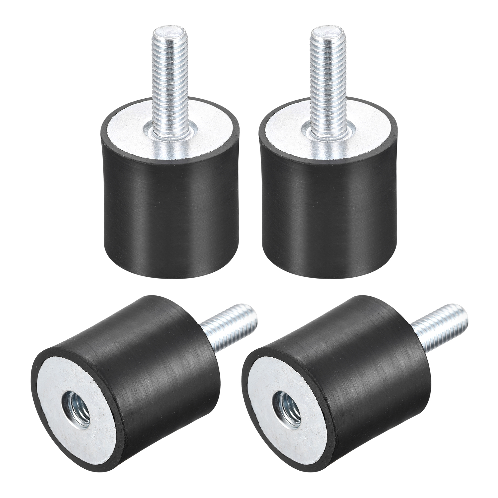 Lot De 4 Silent Blocs Antivibratoires M8 Femelle/femelle - 30x20 Mm, En Caoutchouc Et Acier, Pour Moteurs, Compresseurs
