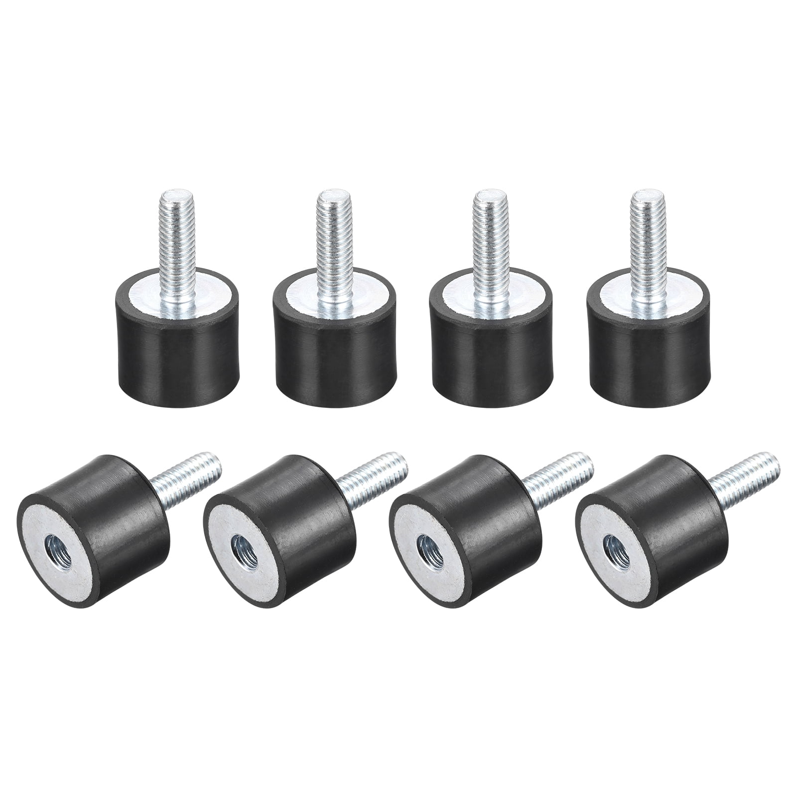 Sourcing Map M3x6 Thread Male Female Rubber Mounts,Vibration Isolators,Shock Absorber 8mm X 8mm 8pcs