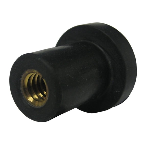 Rubber-NUT Threaded Inserts,3/8"-16 Thread Size, .015-.437 Grip Range, (Pack of 10)