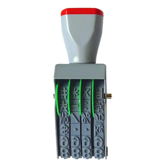 Rubber Number Stamp Roller Date Stamp 4 digits Number Seal Commercial Devices Rolling Wheel Numbering Stamp for Document Date