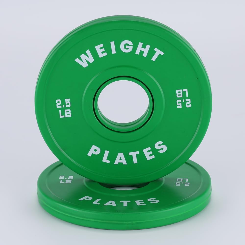 Rubber Oly-mpic Bumper Weights Plates Set, 2 In Barbell Plates, 2x1.25LB/2x2.5LB/2x5LB/2x10LB Barbell Weights for Strength Training Weightlifting(Single, Pair & Set)