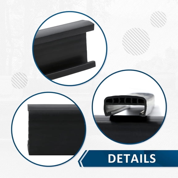 HOUGEET Rubber Pads Strips 9.7" L x 2.4" W & 27.4" L x 2.4" W, Fit for Truck Bed Extender, DIY Gasket, Seals, Anti-Slip and Wear-Resistant